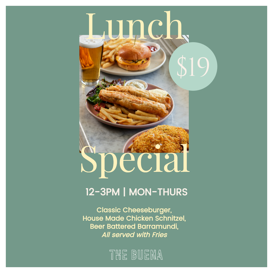$19 Lunch special Tues to Fri at Buena